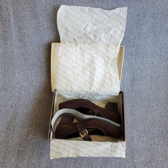 Franco Sarto - Rich Brown Suede Buckle Pumps - 8.5B - BNIB - Picture 6 of 10